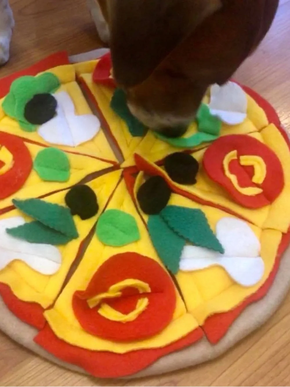 Felt Play Pizza Set - Colorful Toy Pizza Slices